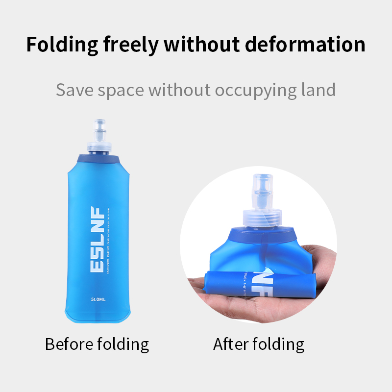 Hydration Pack Outdoor - 500 ml zusammenklappbare Wasserflasche, weiche Flasche,