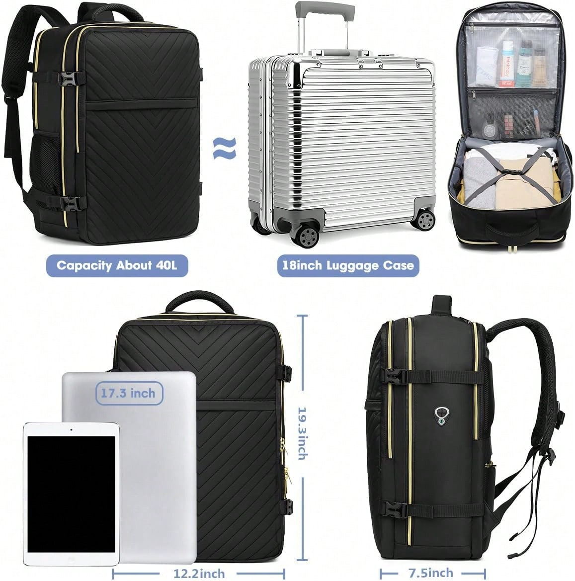 Großer Reise-Rucksack - Flugta – Travel Backpack Anti Theft Bewertung und Preis