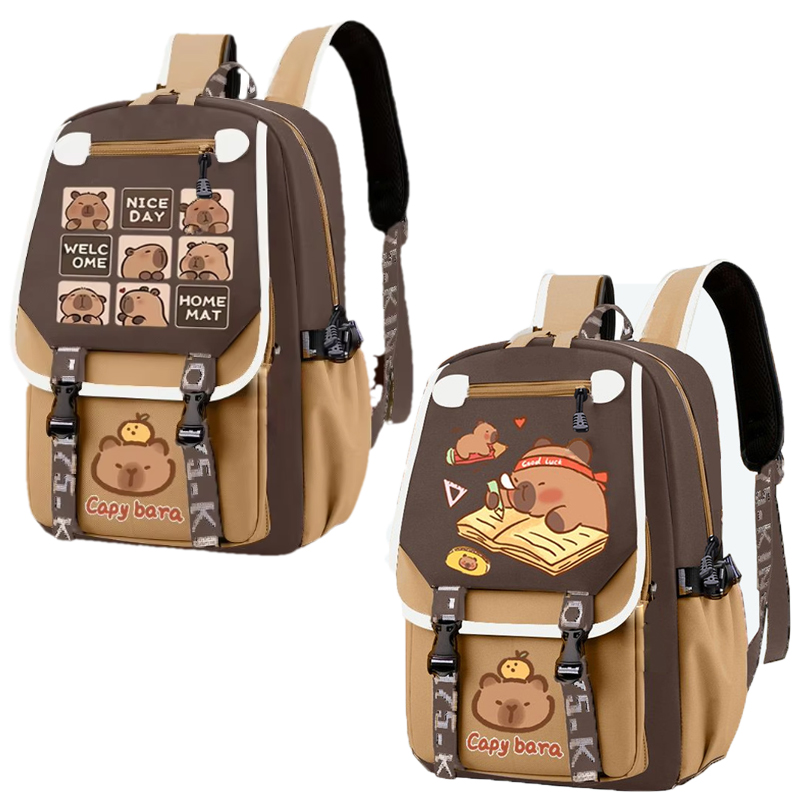 Kawaii Capybara Stilvoller Kha – School Backpack Teen Bewertung und Preis