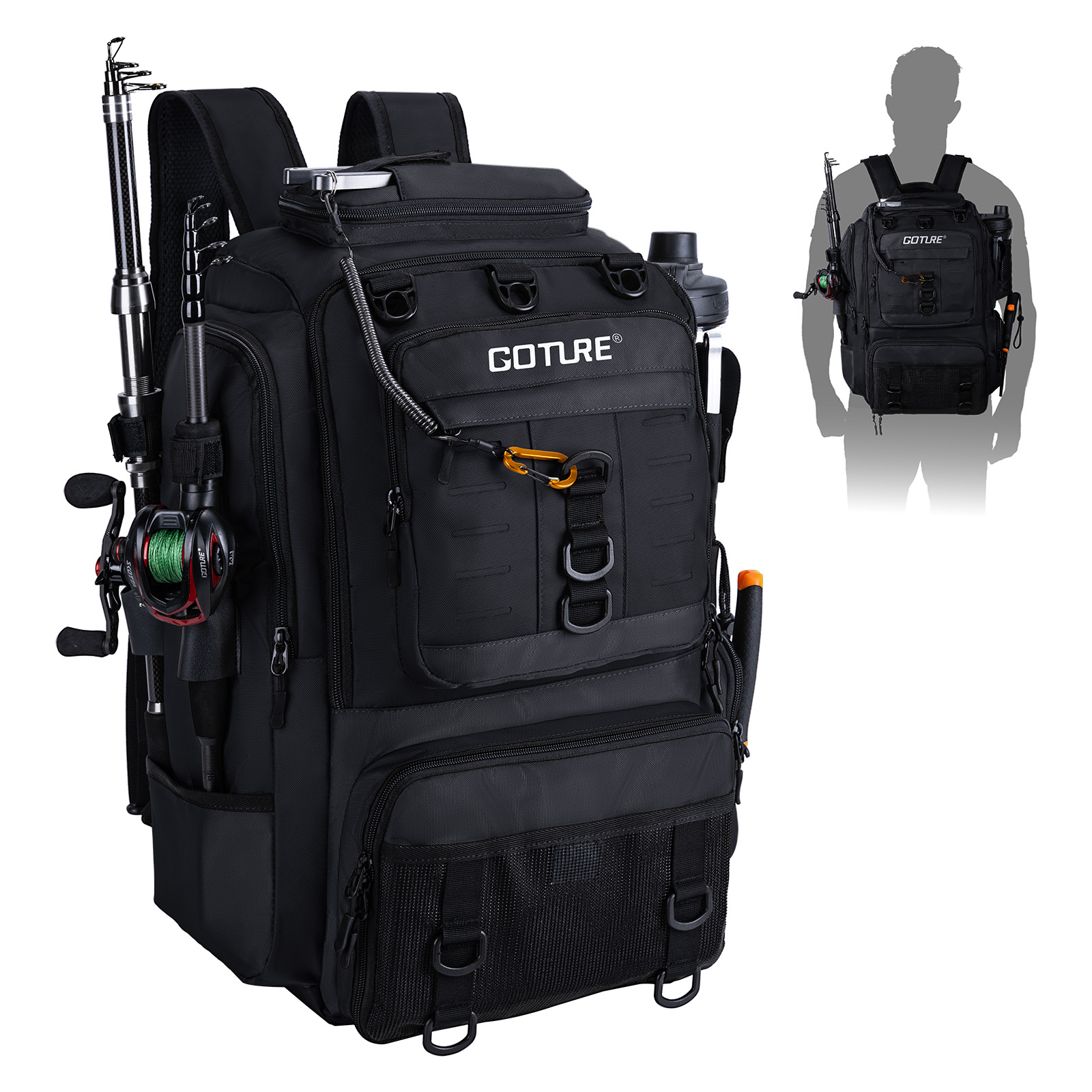 Goture Angeltasche mit Rutenha – Backpack Insert Organizer Bewertung und Preis