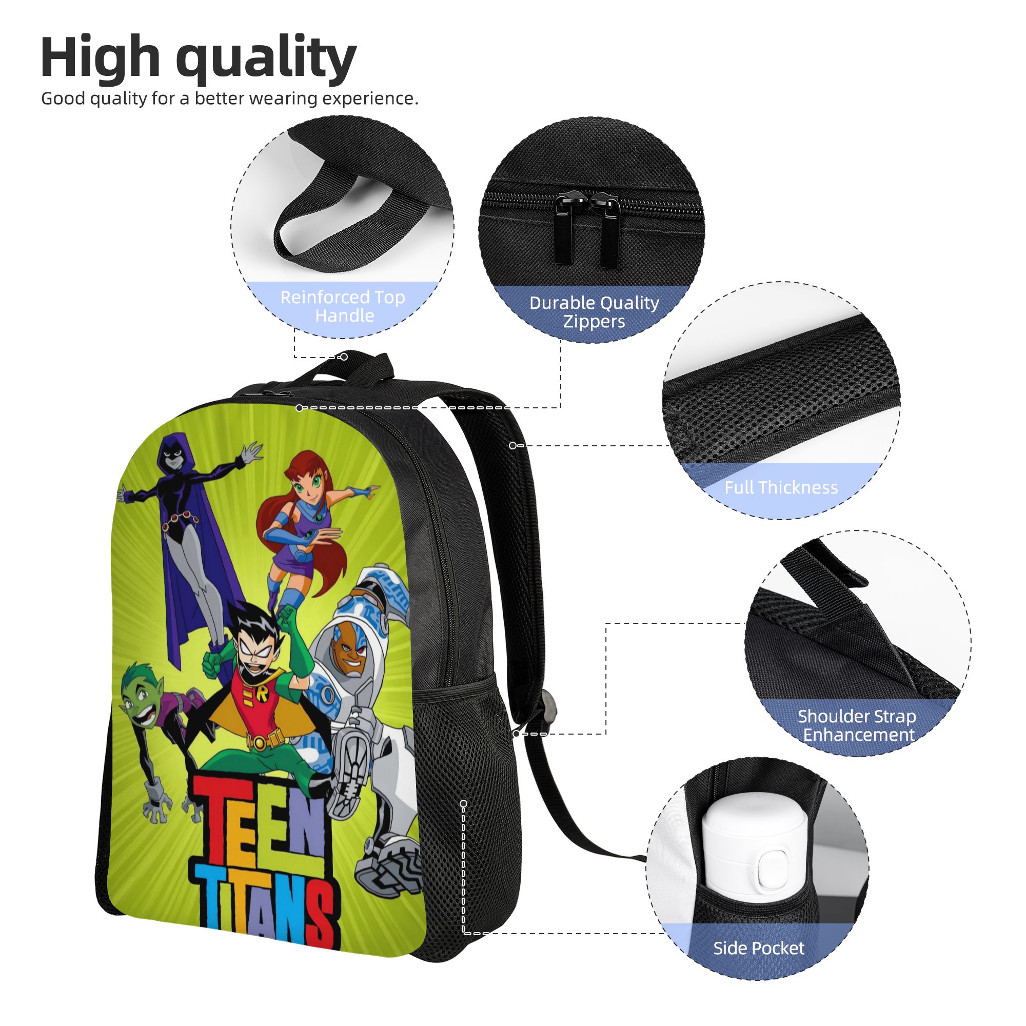 Teen Titans Go Raven's Emoticl – School Backpack Teen Bewertung und Preis