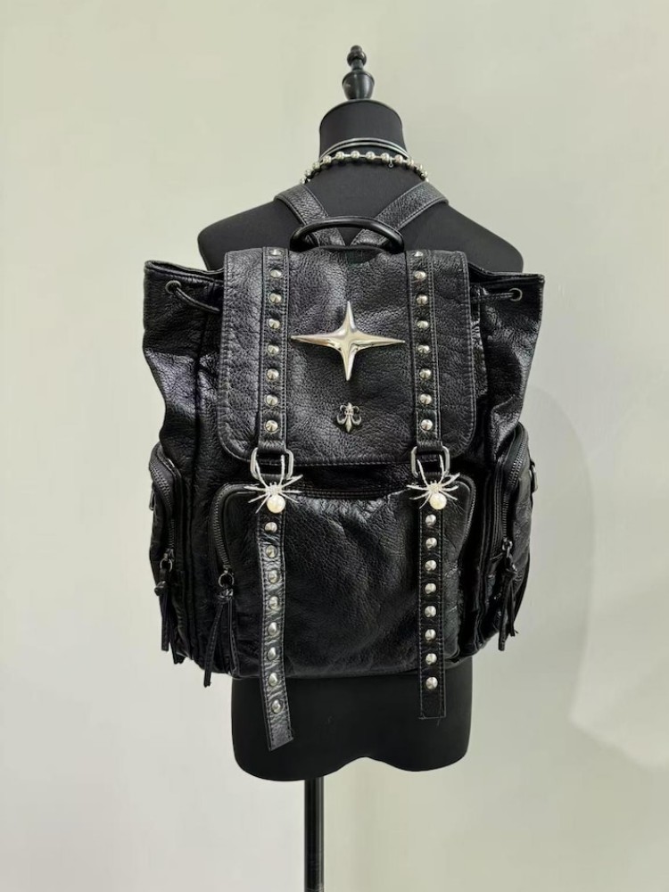 Gothic Punk PU Leder Umhängeta – Leather Backpack Vintage Bewertung und Preis